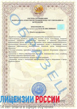 Образец сертификата соответствия (приложение) Рязань Сертификат ISO 27001